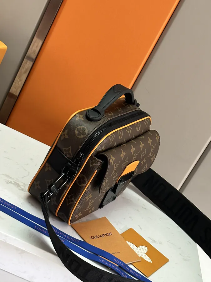 M46688 Monogram Yellow Calfskin Messenger Bag