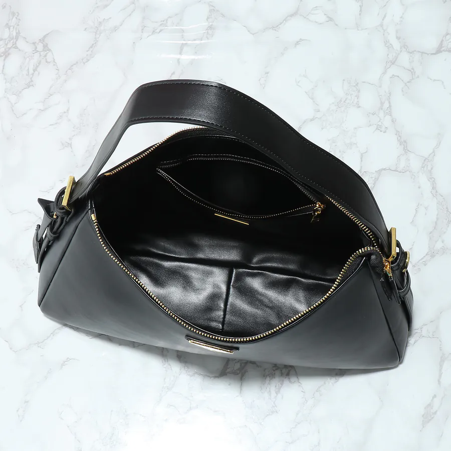Aimee Hobo Crossbody Bag in Grained Calfskin