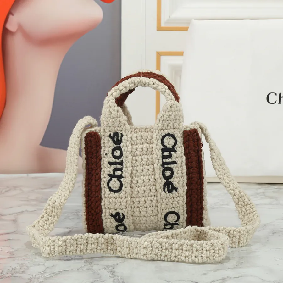 Chloe Cotton Canvas Shopping Bag with Straps