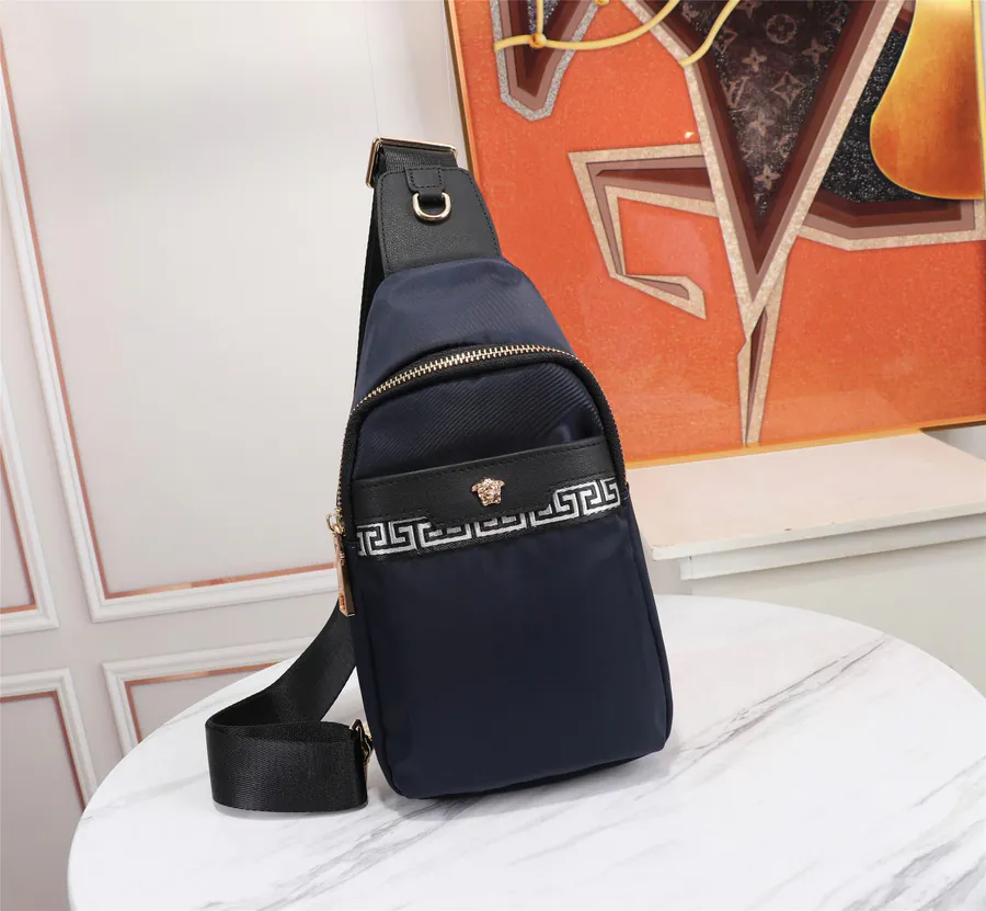 Versace Raincoat Nylon Bucket Bag with Single Zip