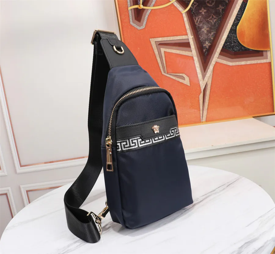 Versace Raincoat Nylon Bucket Bag with Single Zip