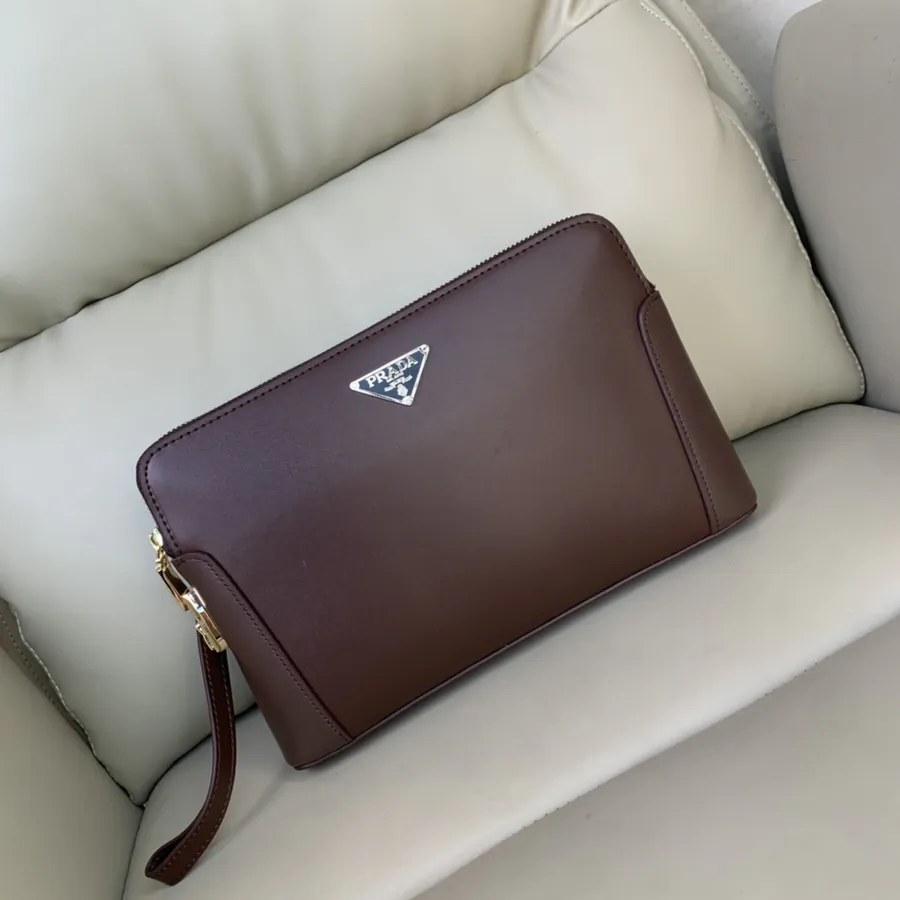 Prada Double Zip Password Lock Bucket Bag