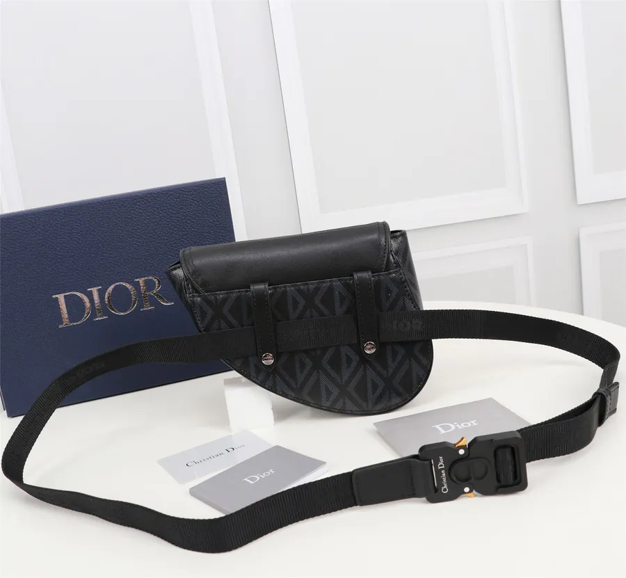 Marc Bohan Diamond Satchel Black Smooth Leather