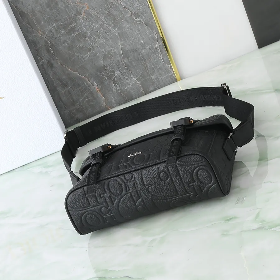 Hit The Road Flip Cover Briefcase Gravity Print Leather and Grained Calfskin