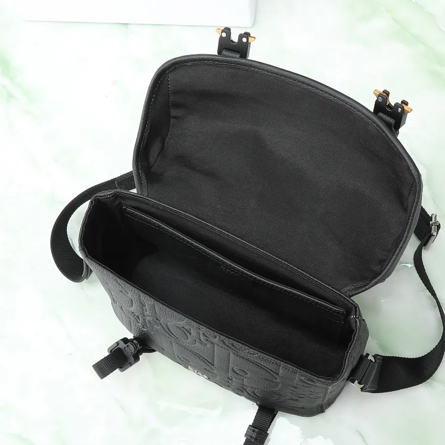 Hit The Road Flip Cover Briefcase Gravity Print Leather and Grained Calfskin