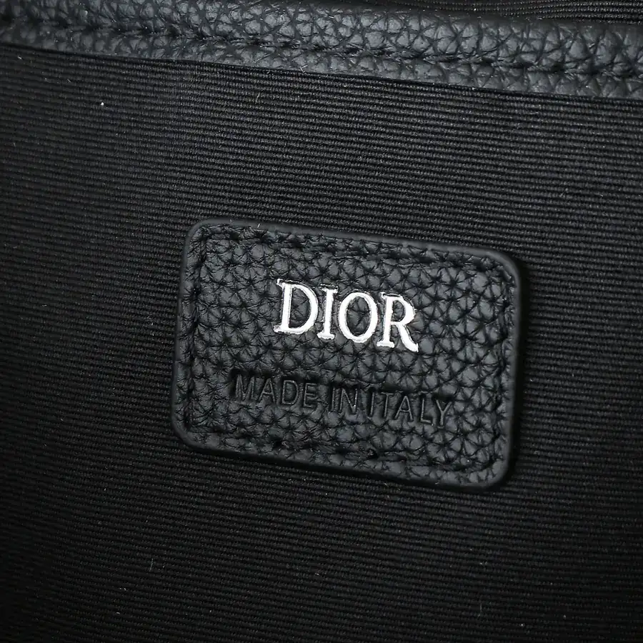 Hit The Road Flip Top Backpack Black Grained Calfskin and Oblique Print Fabric