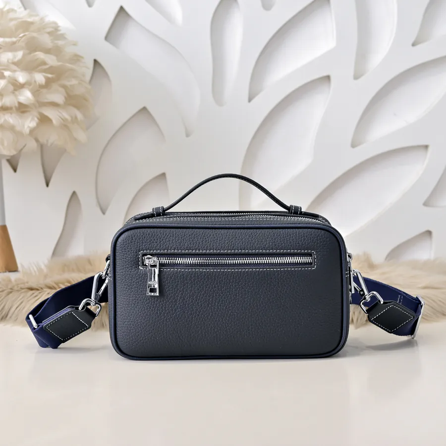 Hermes Men's Crossbody Bag Premium Calfskin, Elegant Hardware
