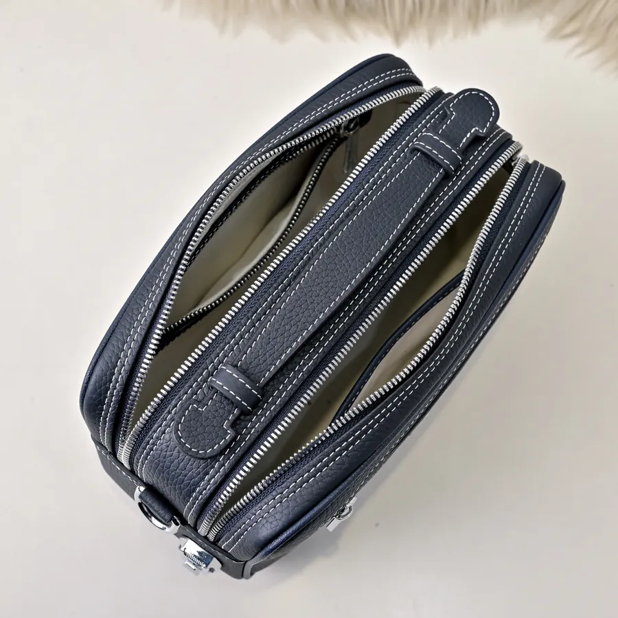 Hermes Men's Crossbody Bag Premium Calfskin, Elegant Hardware
