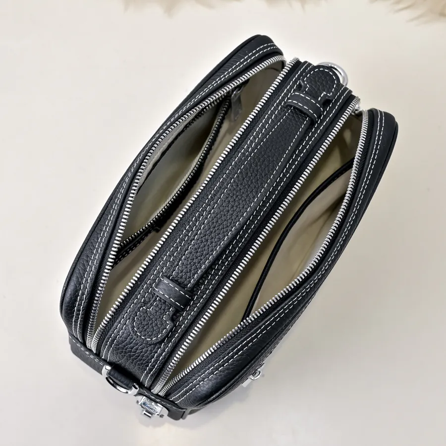Hermes Men's Crossbody Bag Premium Calfskin, Elegant Hardware