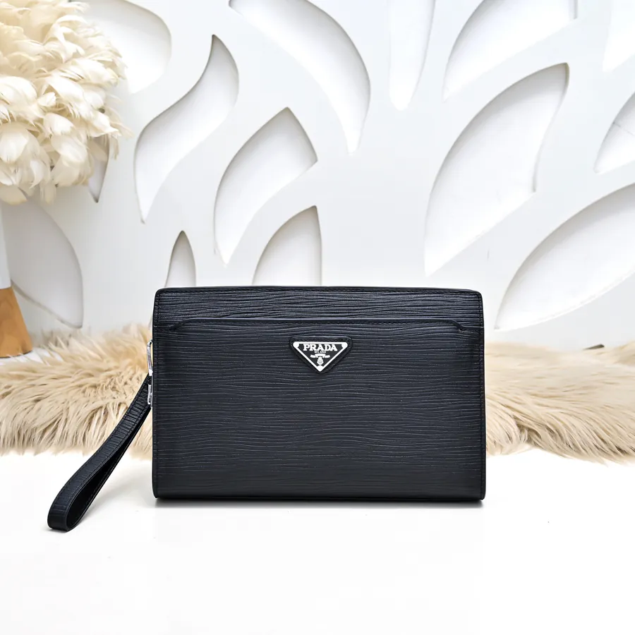 PRADA Men's Handbag Premium Calfskin, Stylish and Versatile