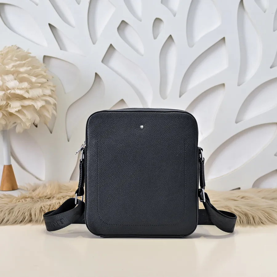 MONT BLANC Men's Crossbody Bag Premium Leather, Minimalist Design