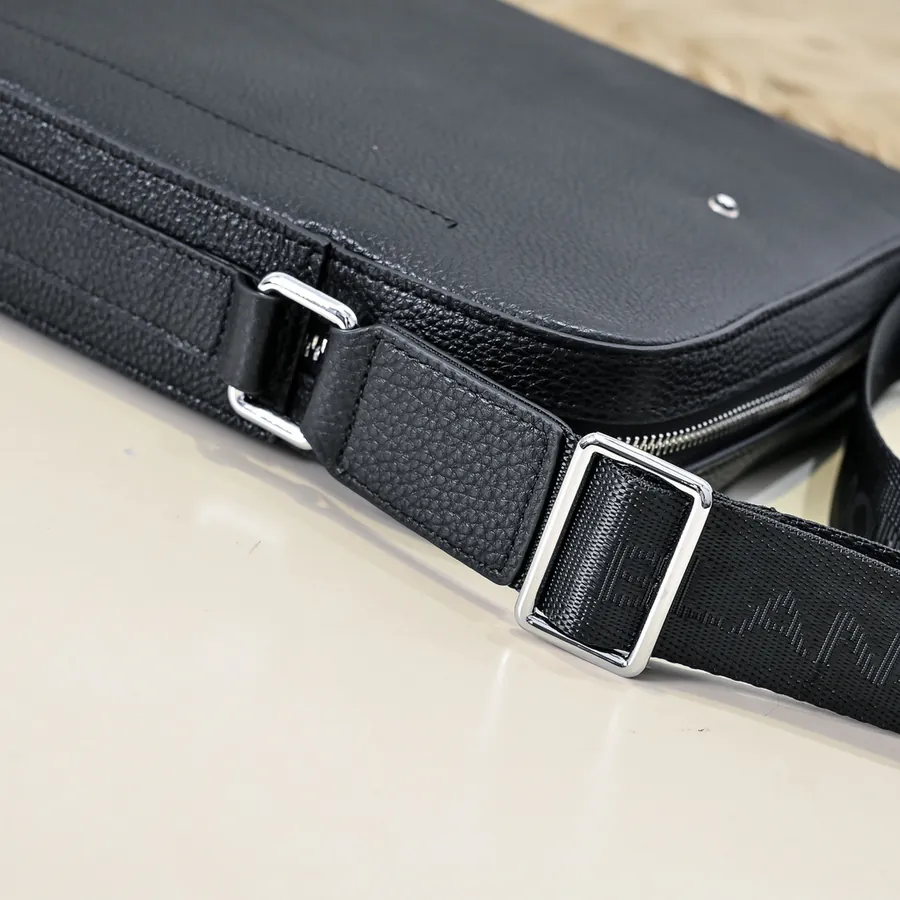 MONT BLANC Men's Crossbody Bag Premium Leather, Minimalist Design