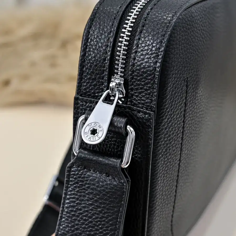 MONT BLANC Men's Crossbody Bag Premium Calfskin, Minimalist Design