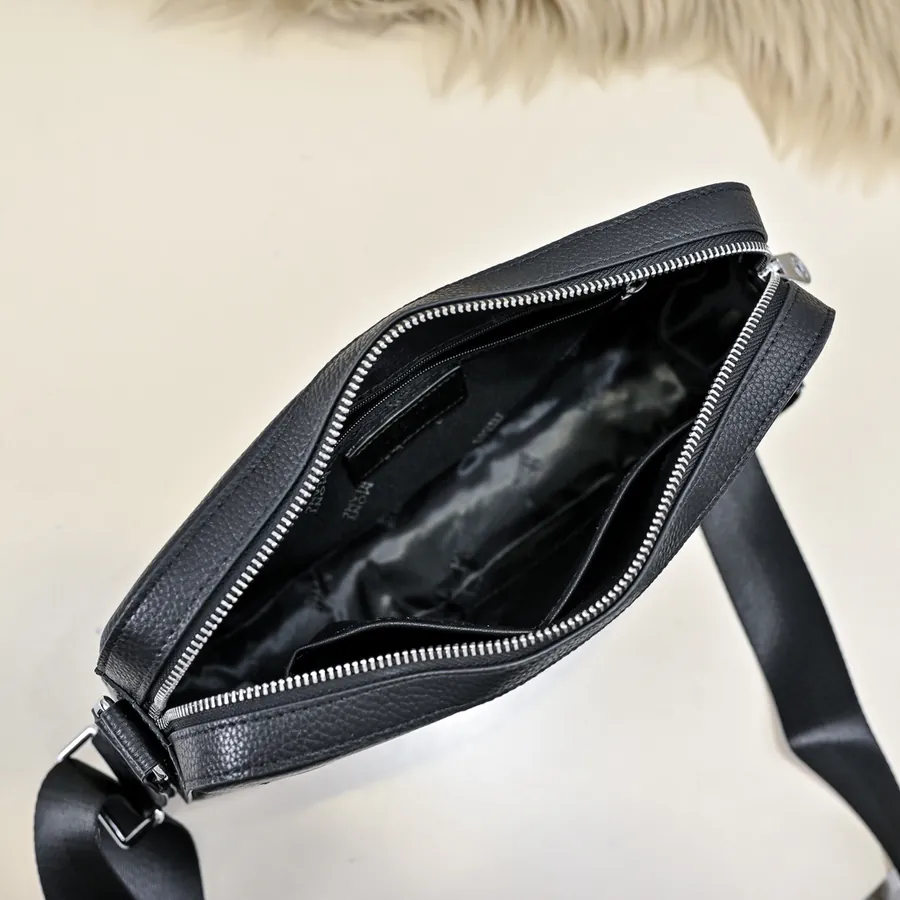MONT BLANC Men's Crossbody Bag Premium Calfskin, Minimalist Design