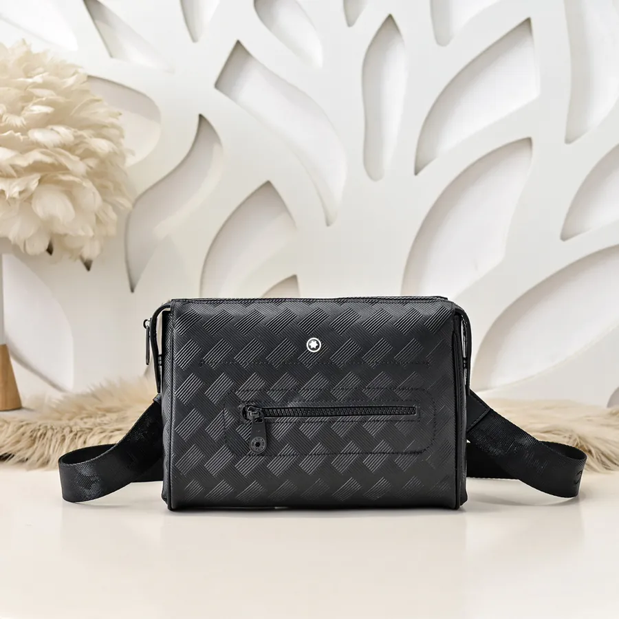 MONT BLANC Men's Crossbody Bag Premium Leather, Elegant Design