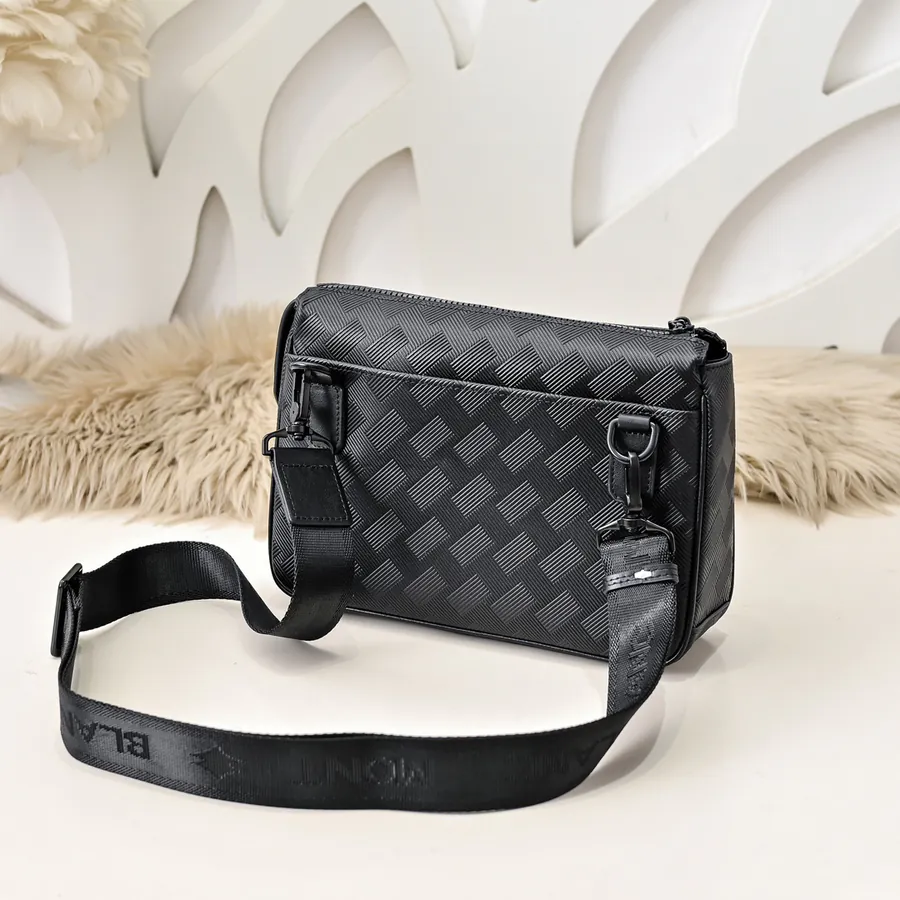 MONT BLANC Men's Crossbody Bag Premium Leather, Elegant Design