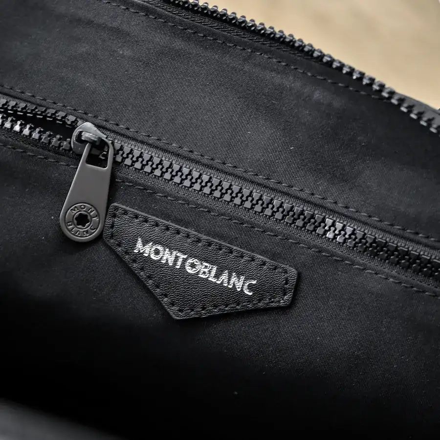 MONT BLANC Men's Briefcase Premium Calfskin, Elegant Design