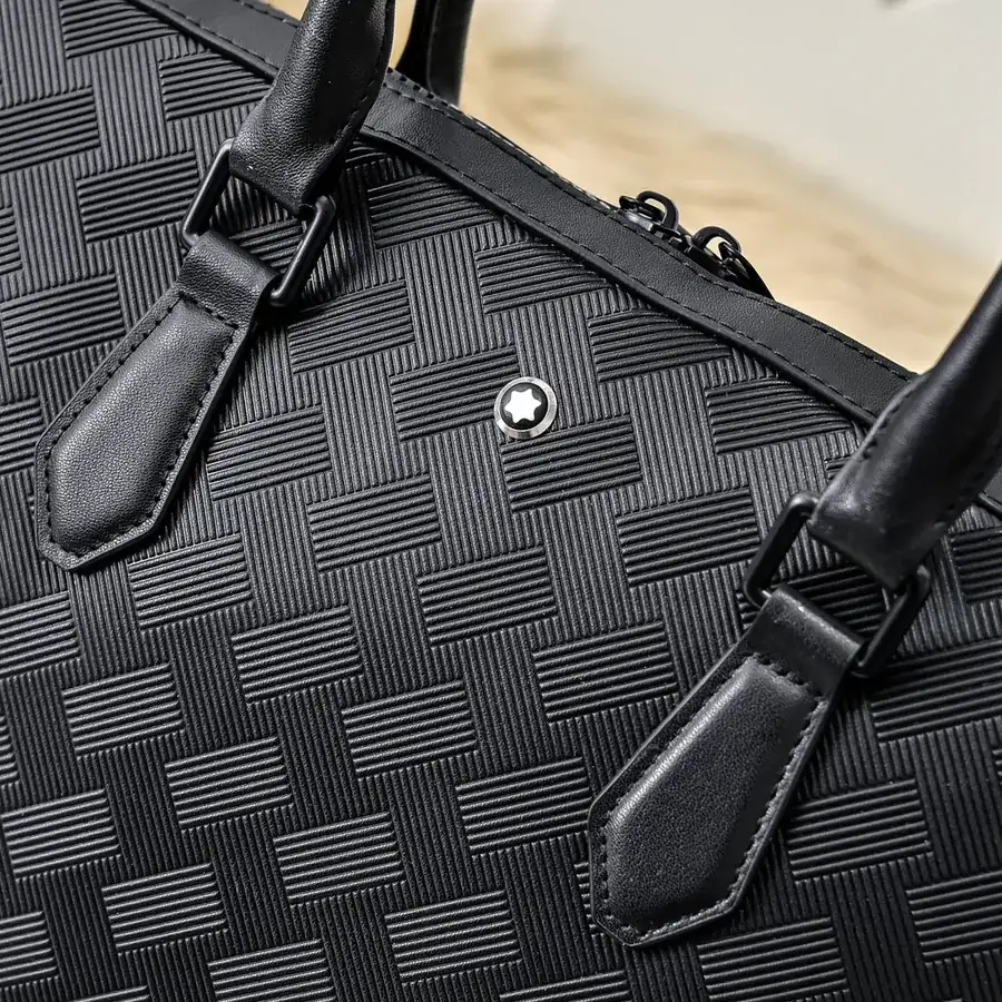 MONT BLANC Men's Briefcase Premium Leather, Elegant Design