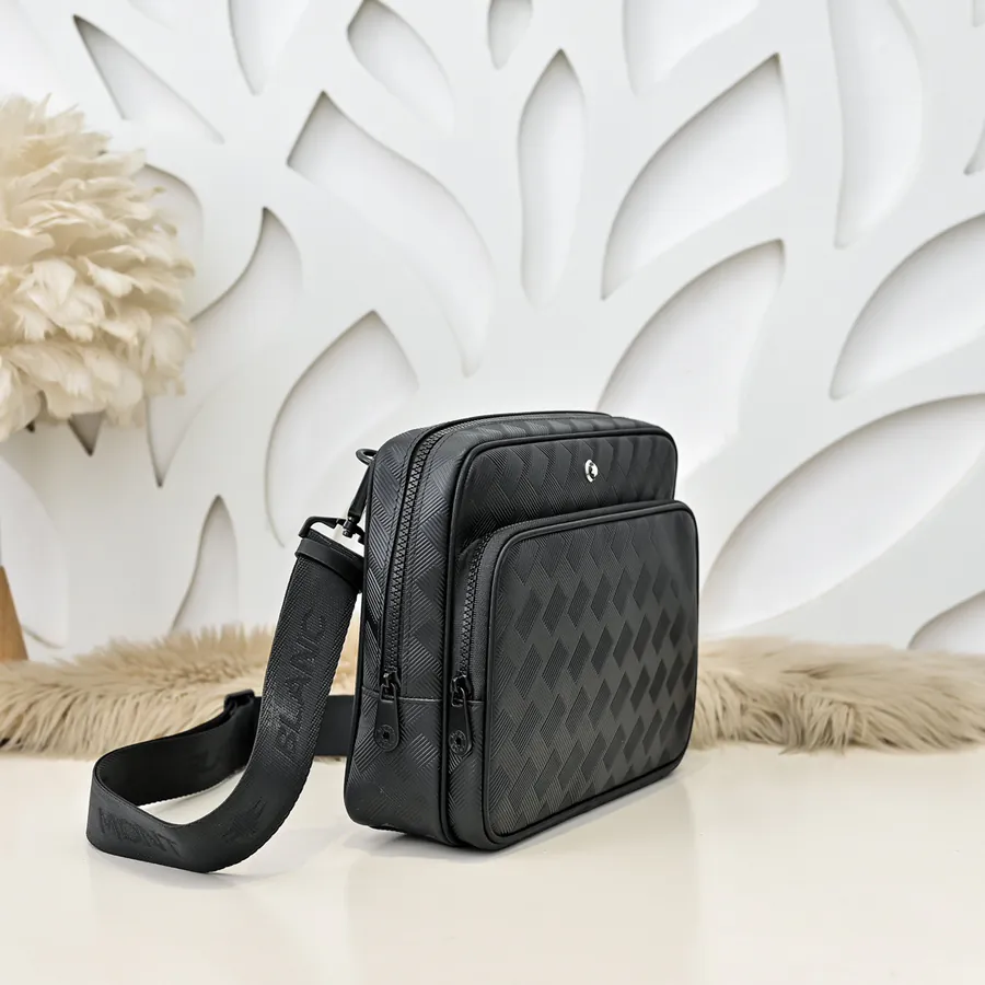 MONT BLANC Men's Crossbody Bag Premium Leather, Elegant Design
