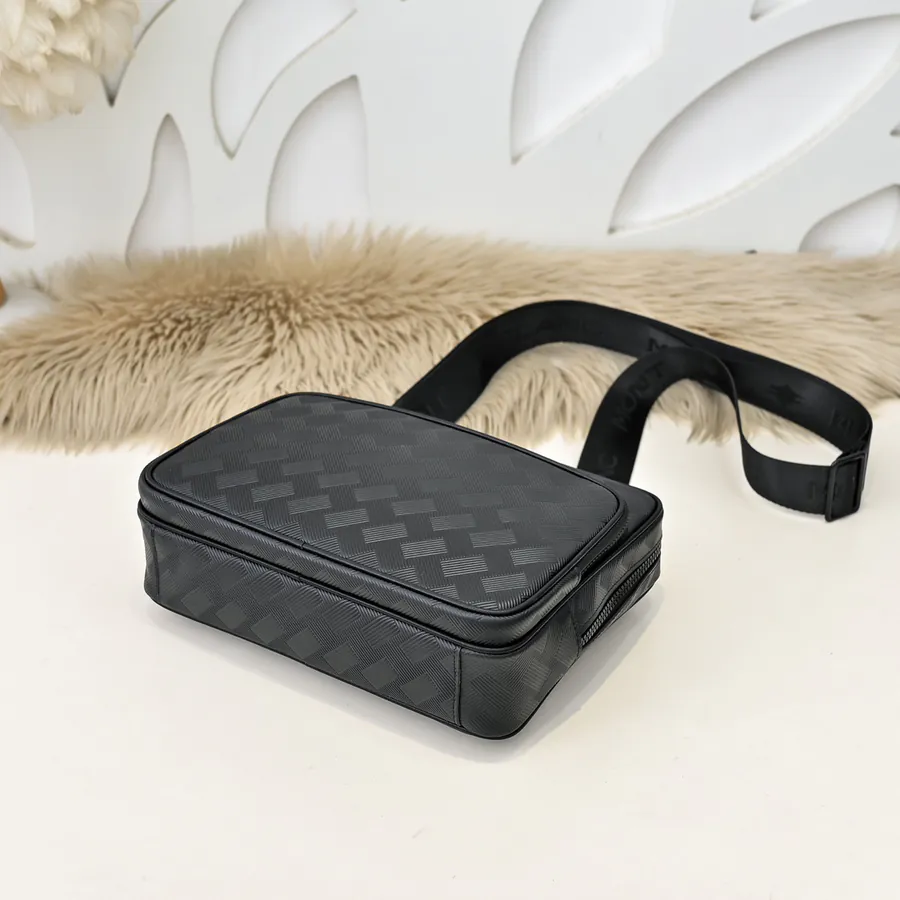 MONT BLANC Men's Crossbody Bag Premium Leather, Elegant Design