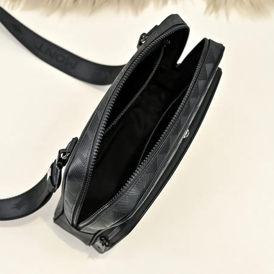 MONT BLANC Men's Crossbody Bag Premium Leather, Elegant Design