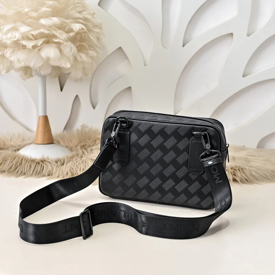 MONT BLANC Men's Crossbody Bag Premium Leather, Elegant Design