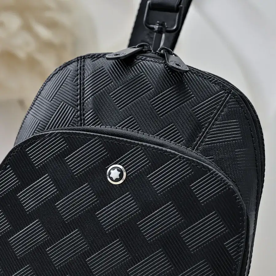 MONT BLANC Men's Chest Bag Premium Leather, Elegant Design