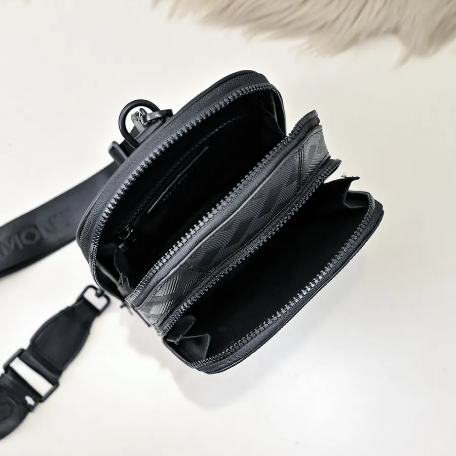 MONT BLANC Men's Chest Bag Premium Leather, Elegant Design