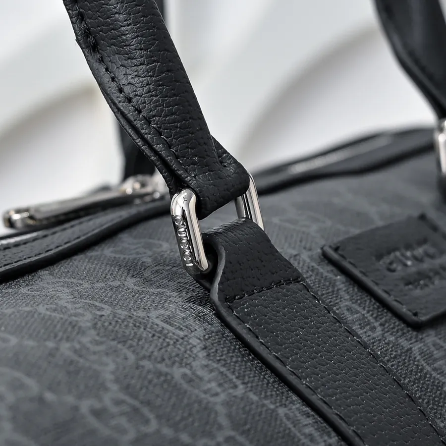 Gucci Men's Travel Tote Premium Leather, Elegant Hardware