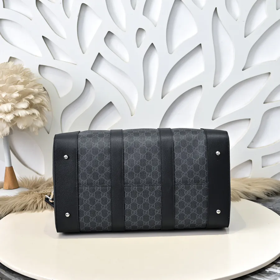 Gucci Men's Travel Tote Premium Leather, Elegant Hardware