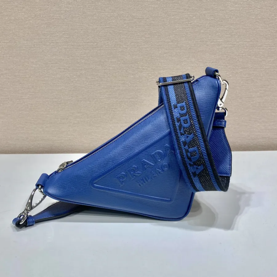 P Logo Triangular Tote with Embroidered Strap
