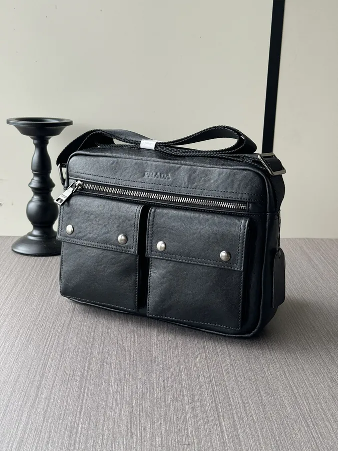 Prada Premium Crossbody Bag 6711 Size, Black