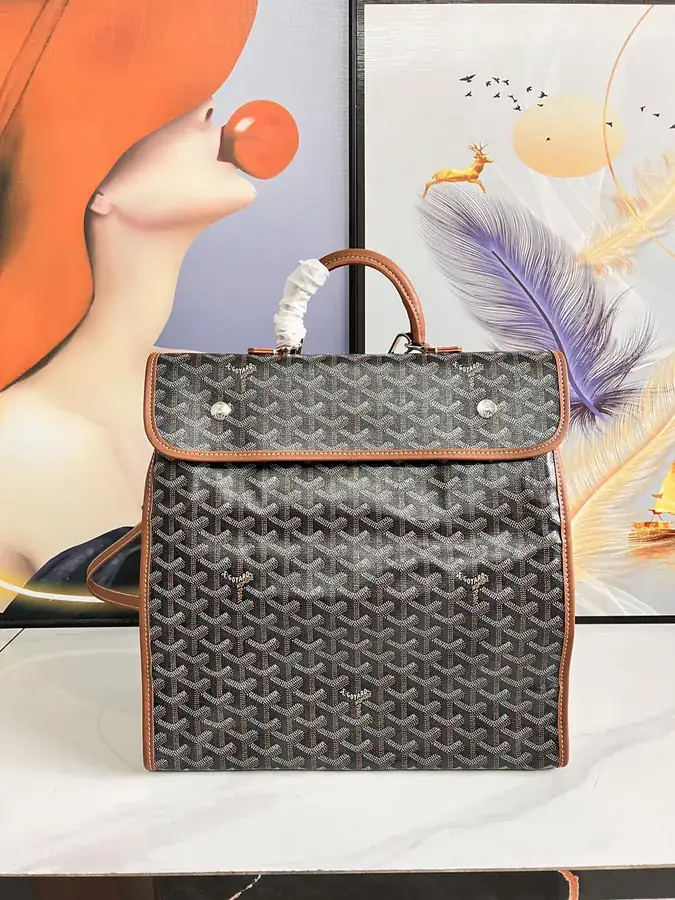 Saint Leger Y Shape Monogram Canvas and Grained Calfskin Tote Bag