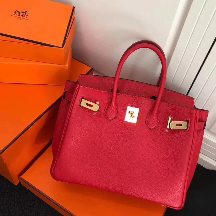 Hermès Birkin Bucket Bag in Grained Calfskin