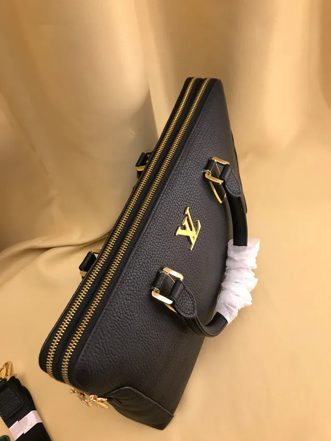 V Family New Mens Tote & Crossbody Briefcase in Black