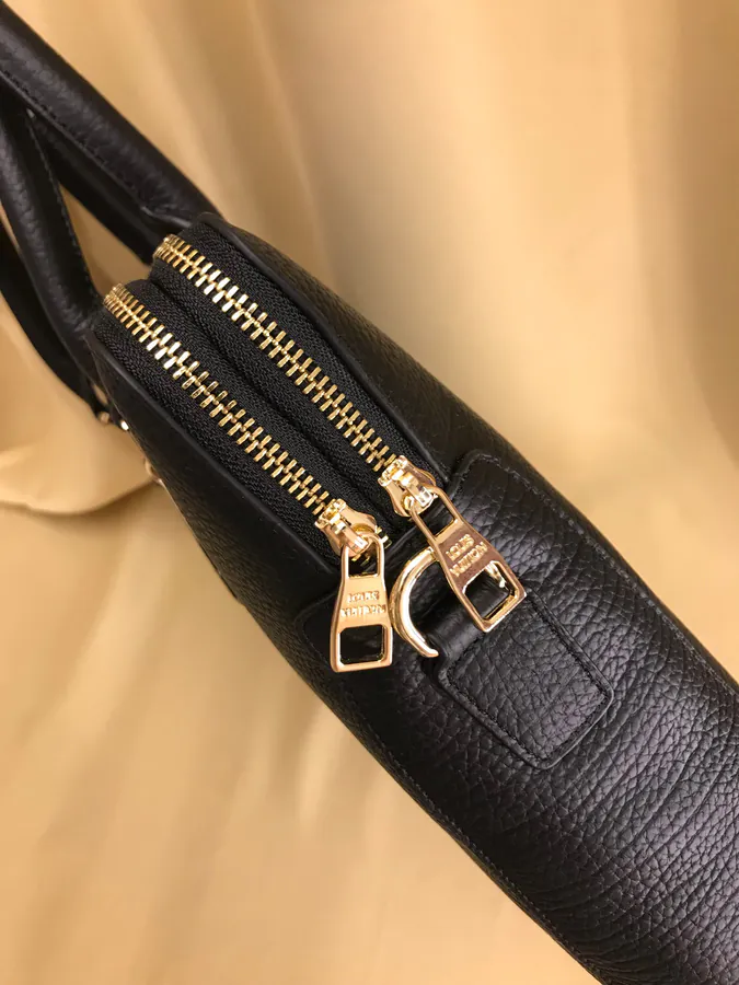 V Family New Mens Tote & Crossbody Briefcase in Black