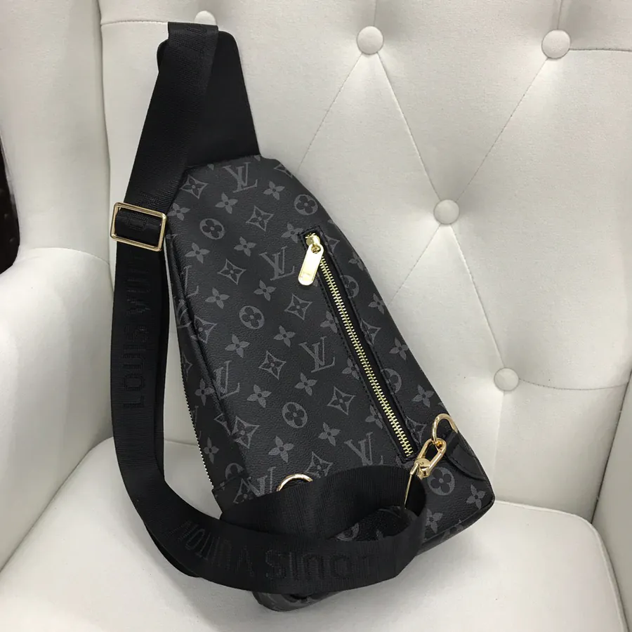 V Style Chest Bag Premium Leather, Sleek Design