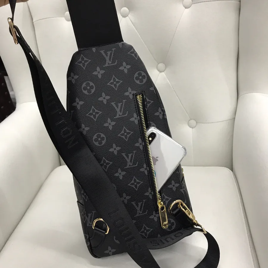 V Style Chest Bag Premium Leather, Sleek Design