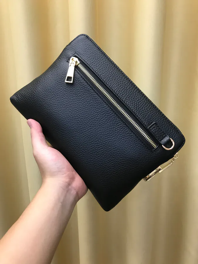 2021 New Fanja Handbag, Grained Calfskin, 27.19.5 Size, Black