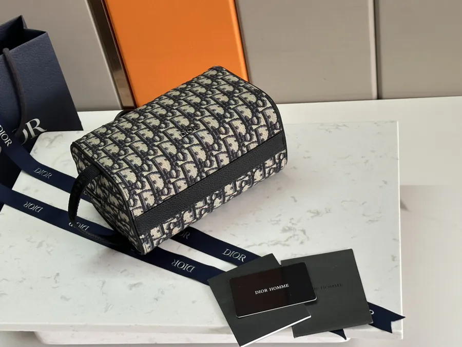 Lingot Washbag Premium Original, Contemporary Design, Blue Canvas