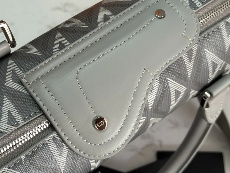 Lingot Series Briefcase with Grained Calfskin and Metal Accents