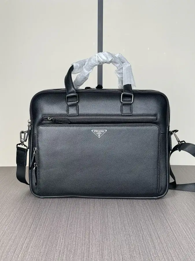 Prada Premium Bucket Bag with Zippered Pockets
