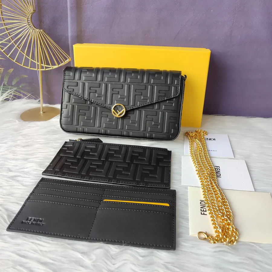 Fendi Black Pressed Mini Handbag