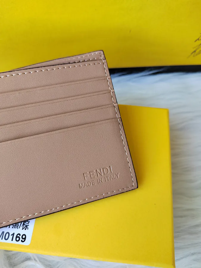 FF Men's Leather Wallet with 8 Card Slots and 2 Check Pockets