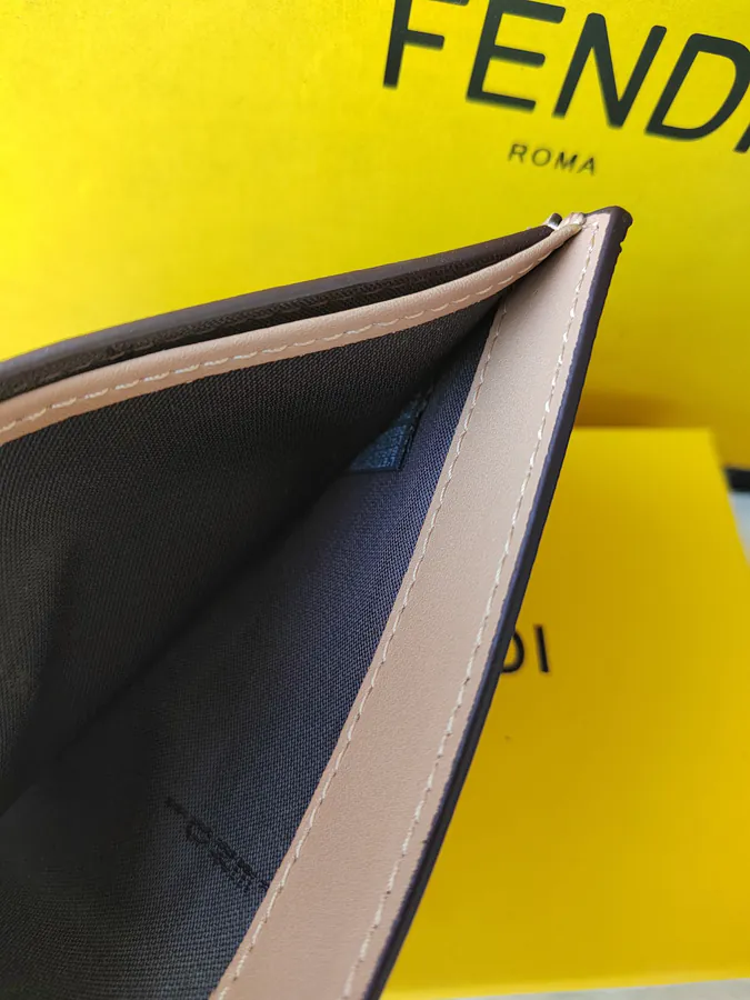 FF Men's Leather Wallet with 8 Card Slots and 2 Check Pockets