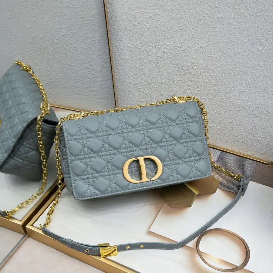 Dior Large 28CM Bucket Bag with Grained Calfskin