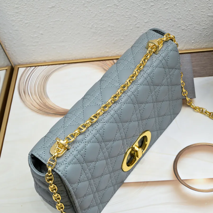 Dior Large 28CM Bucket Bag with Grained Calfskin