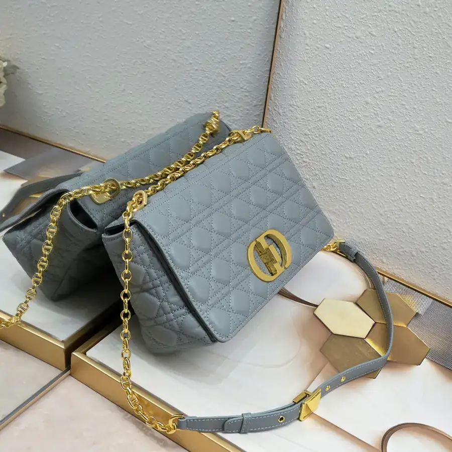 Dior Large 28CM Bucket Bag with Grained Calfskin