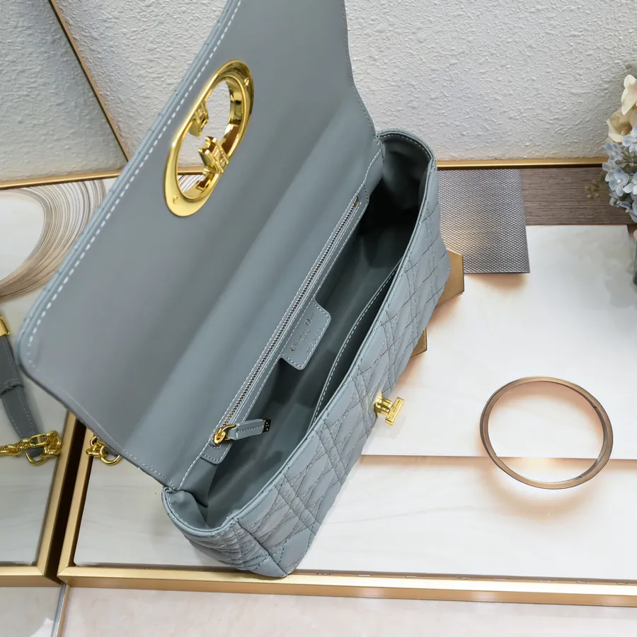 Dior Large 28CM Bucket Bag with Grained Calfskin