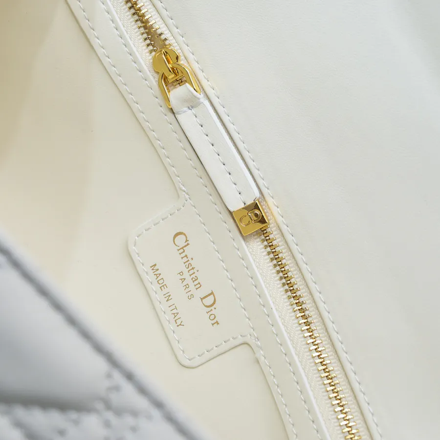 Dior Large 28CM Bucket Bag with Chain Strap and Silver Hardware